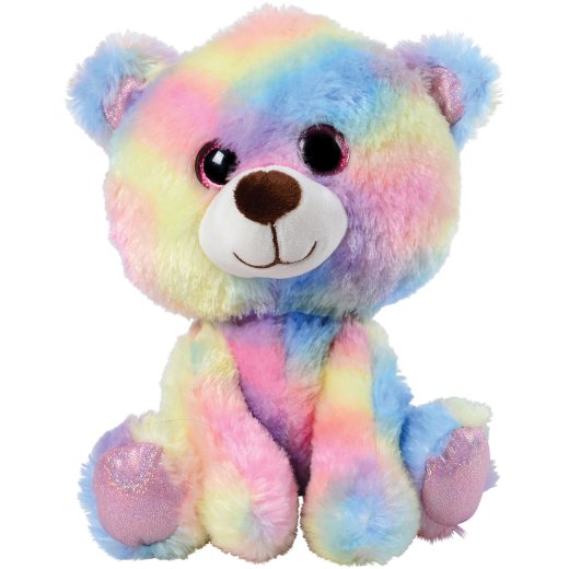 SB681 - Glitter Eyes Rainbow Bear Plush